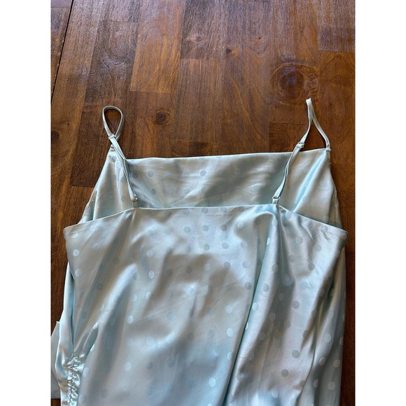 NWT Skies Are Blue Silky Polka Dot Mint Green Slip Dress Size Medium - Picture 11 of 13